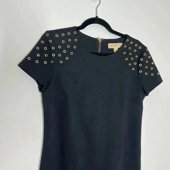 Michael Kors Black Dress with Gold Shoulder detail - Picture 5 of 7